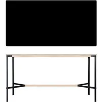 moormann table haute seiltänzer - linoléum noir - corde noire - 220 x 90 cm