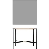 moormann table haute seiltänzer - linoléum gris - corde noire - 120 x 120 cm