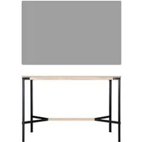 moormann table haute seiltänzer - linoléum gris - corde noire - 160 x 90 cm