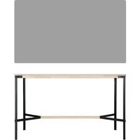 moormann table haute seiltänzer - linoléum gris - corde noire - 190 x 90 cm