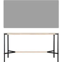 moormann table haute seiltänzer - linoléum gris - corde noire - 220 x 90 cm