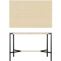 moormann table haute seiltänzer - placage frêne blanc - corde rouge - 160 x 90 cm