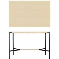 moormann table haute seiltänzer - placage frêne blanc - corde noire - 160 x 90 cm
