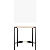 moormann table haute seiltänzer - stratifié blanc - corde rouge - 90 x 90 cm