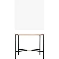 moormann table haute seiltänzer - stratifié blanc - corde rouge - 120 x 120 cm