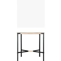 moormann table haute seiltänzer - stratifié blanc - corde noire - 90 x 90 cm