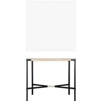 moormann table haute seiltänzer - stratifié blanc - corde noire - 120 x 120 cm