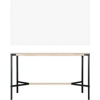 moormann table haute seiltänzer - stratifié blanc - corde noire - 190 x 90 cm