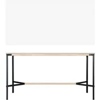moormann table haute seiltänzer - stratifié blanc - corde noire - 220 x 90 cm