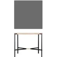 moormann table haute seiltänzer - stratifié gris foncé - corde rouge - 120 x 120 cm