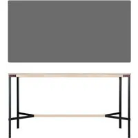 moormann table haute seiltänzer - stratifié gris foncé - corde rouge - 220 x 90 cm