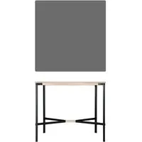 moormann table haute seiltänzer - stratifié gris foncé - corde noire - 120 x 120 cm