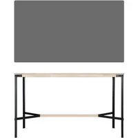 moormann table haute seiltänzer - stratifié gris foncé - corde noire - 190 x 90 cm