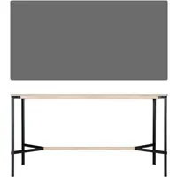 moormann table haute seiltänzer - stratifié gris foncé - corde noire - 220 x 90 cm