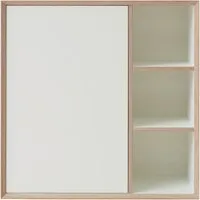 müller möbelwerkstätten étagère vertico ply - cpl blanc avec bord en contreplaqué de bouleau - seven