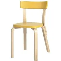 artek chaise 69 - assise jaune/dossier jaune