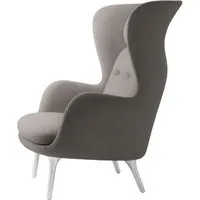 fritz hansen fauteuil de salon ro - christianshavn 1120 - aluminium brossé