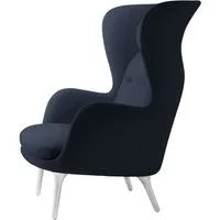 fritz hansen fauteuil de salon ro - christianshavn 1155 - aluminium brossé