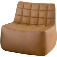 northern fauteuil yam lounge - cuir brun