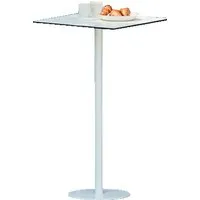 jan kurtz table haute way - blanc - blanc rond - carré, 60 x 60 cm