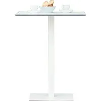 jan kurtz table haute way - carré, 70 x 70 cm - blanc - carré blanc