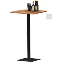 jan kurtz table haute way - carré, 70 x 70 cm - blanc - carré noir