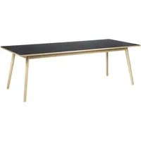 fdb møbler table de salle à manger c35 - gris foncé - 95 x 220 cm