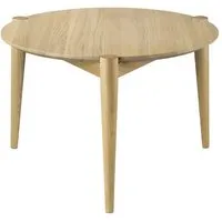 fdb møbler table basse d102 søs - chêne naturel - ø55 cm
