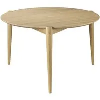fdb møbler table basse d102 søs - chêne naturel - ø70 cm
