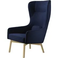 fdb møbler l35 - fauteuil à oreilles gesja - bleu roi - camira