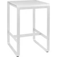 fermob table haute bellevie - 01 blanc coton - 74 x 80 cm