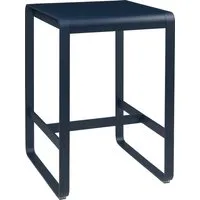 fermob table haute bellevie - 92 bleu abysse - 74 x 80 cm