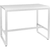 fermob table haute bellevie - 01 blanc coton - 140 x 80 cm