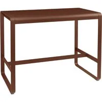 fermob table haute bellevie - 20 ocre rouge - 140 x 80 cm