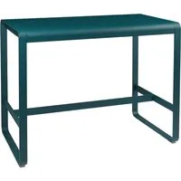 fermob table haute bellevie - 21 bleu acapulco - 140 x 80 cm