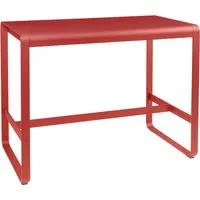 fermob table haute bellevie - 45 capucine mat - 140 x 80 cm