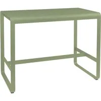 fermob table haute bellevie - 65 vert tilleul - 140 x 80 cm