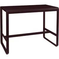 fermob table haute bellevie - b9 cerise noire - 140 x 80 cm