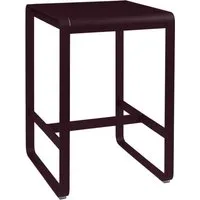 fermob table haute bellevie - b9 cerise noire - 74 x 80 cm