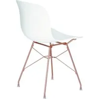magis chaise troy avec cadre en fil de fer - blanc - cuivre