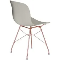 magis chaise troy avec cadre en fil de fer - beige - cuivre
