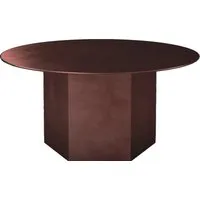 gubi table basse epic - earthy red steel - ø80 cm