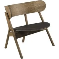 northern chaise longue oaki - chêne fumé - avec siège rembourré
