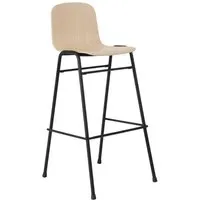 hem chaise de bar touchwood - hêtre naturel - noir - 75 cm