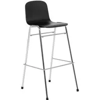 hem chaise de bar touchwood - noir - chromé - 75 cm