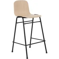 hem chaise de bar touchwood - hêtre naturel - noir - 65 cm
