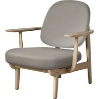 fritz hansen fauteuil de salon fred - jh97 - christianshavn 1120 - chêne laqué transparent