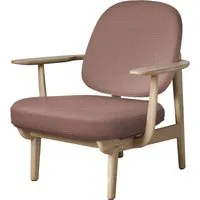 fritz hansen fauteuil de salon fred - jh97 - christianshavn 1131 - chêne laqué transparent
