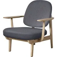 fritz hansen fauteuil de salon fred - jh97 - orange/bleu - chêne laqué transparent