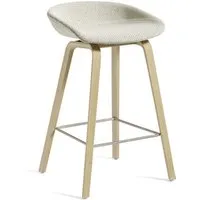 hay about a stool aas 33 - chêne savonné - coda100 - repose-pied acier inoxydable - hauteur d'assise 65 cm